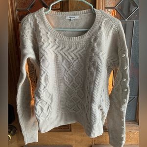 Madewell cable knit bobble sweater